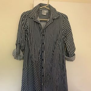 Worn once white a navy striped Finley dress in a Medium.